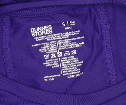 Womens UK Size S Dunnes Stores Purple Gym & Training Yoga Running & Jogging T-Sh