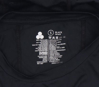 Womens UK Size S Dunnes Stores Black Gym & Training Running & Jogging Yoga T-Shi