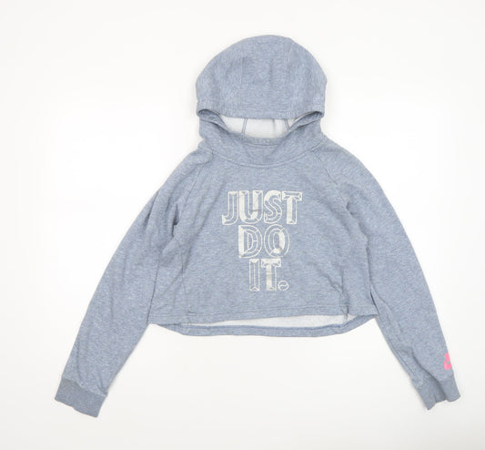 Girls UK Size 14-15 Years Nike Grey Pullover Hoodie