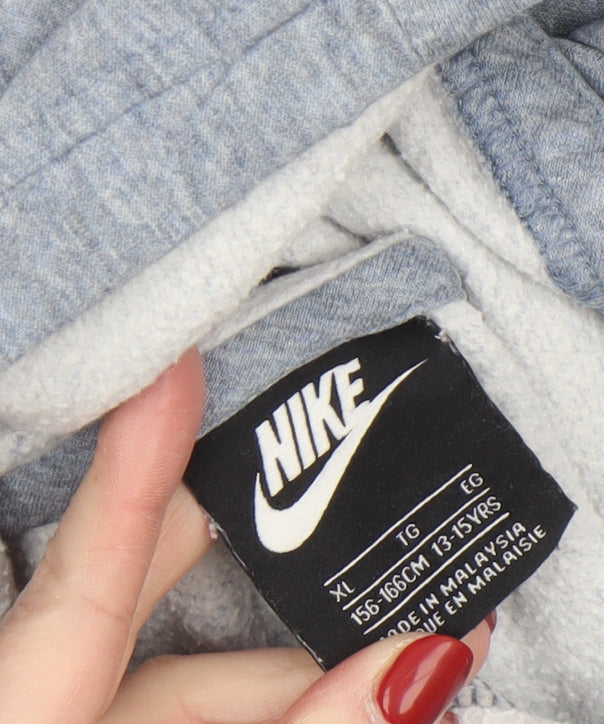 Girls UK Size 14-15 Years Nike Grey Pullover Hoodie