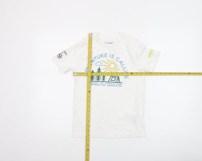 Boys UK Size 9-10 Years abercrombie kids White Basic Jersey T-Shirt