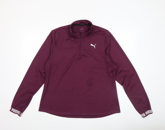 Womens UK Size XL PUMA Purple Pullover Sweatshirt