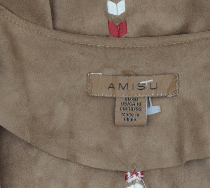 Womens UK Size 12 Amisu Brown Kimono Coat