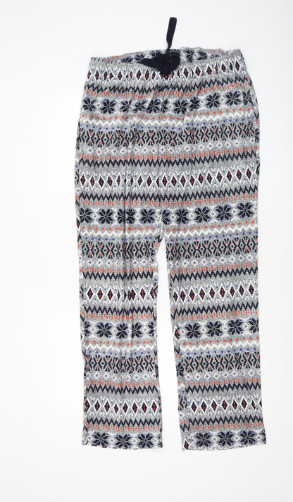 Next Men's XL Fair Isle Grey Lounge Pants Polyester Winter Wear