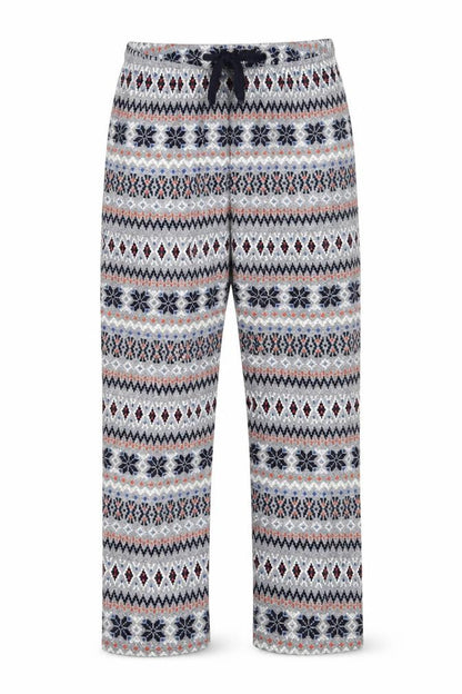 Next Men's XL Fair Isle Grey Lounge Pants Polyester Winter Wear