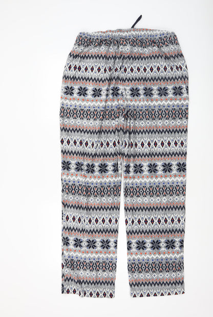 Next Men's XL Fair Isle Grey Lounge Pants Polyester Winter Wear