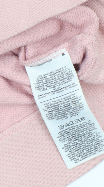 Womens UK Size XS Nike Pink Pullover Sweatshirt