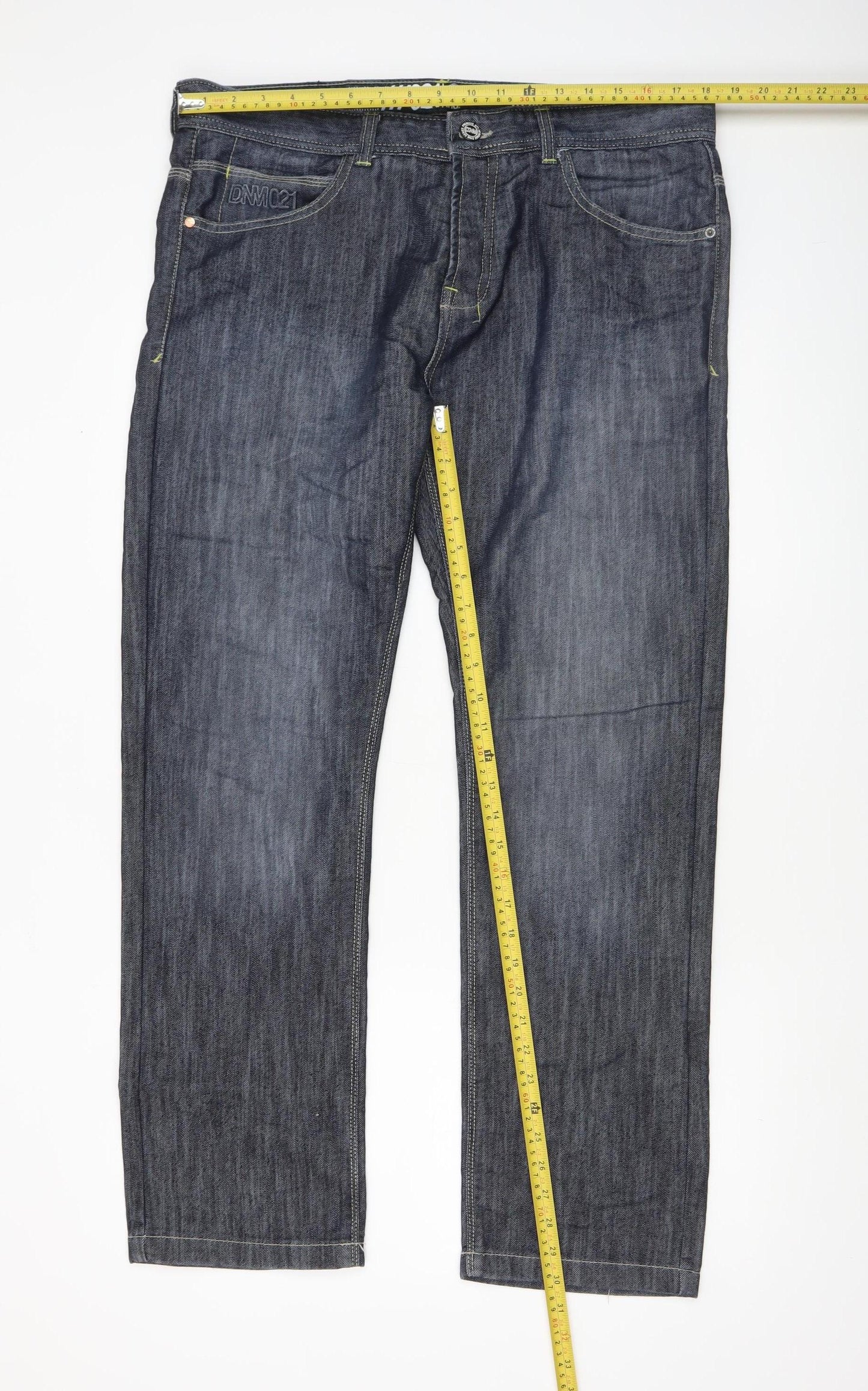 Mens UK Size L V021 Regular Fit Straight Blue Jeans
