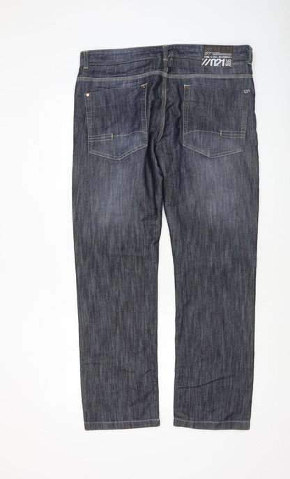 Mens UK Size L V021 Regular Fit Straight Blue Jeans