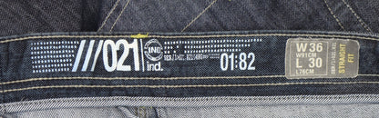 Mens UK Size L V021 Regular Fit Straight Blue Jeans