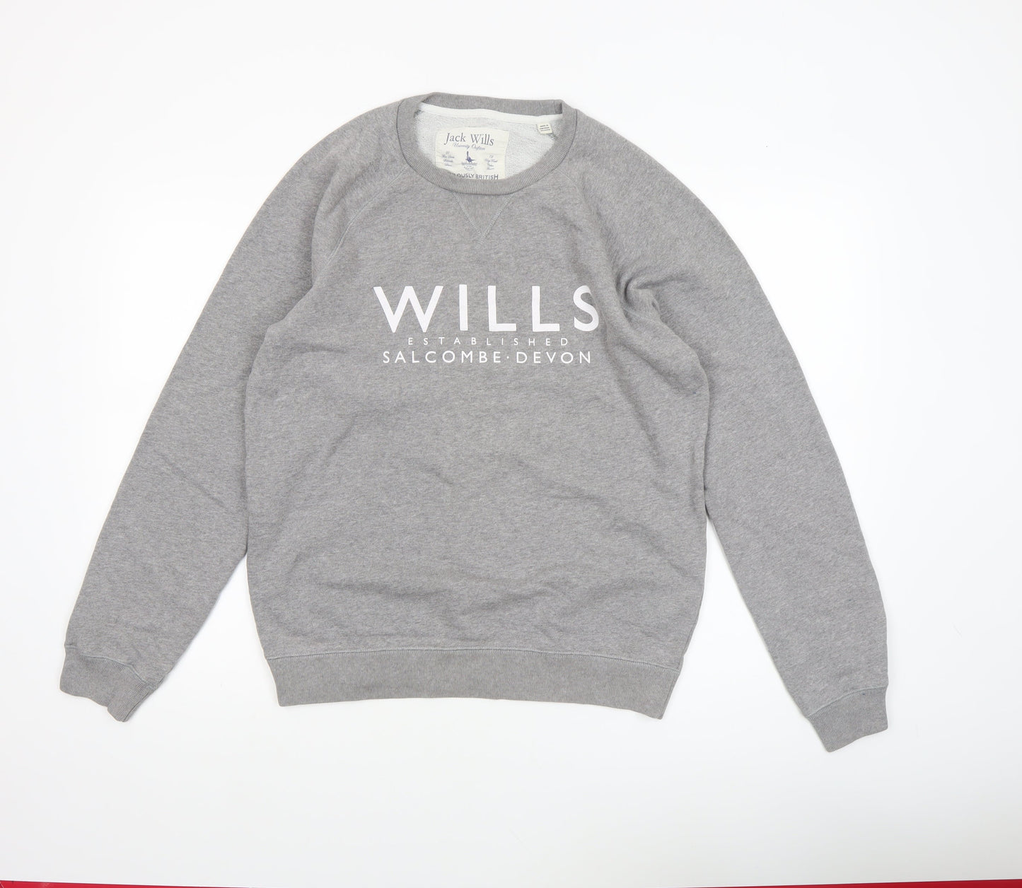 Mens UK Size M Jack Wills Grey Pullover Sweatshirt