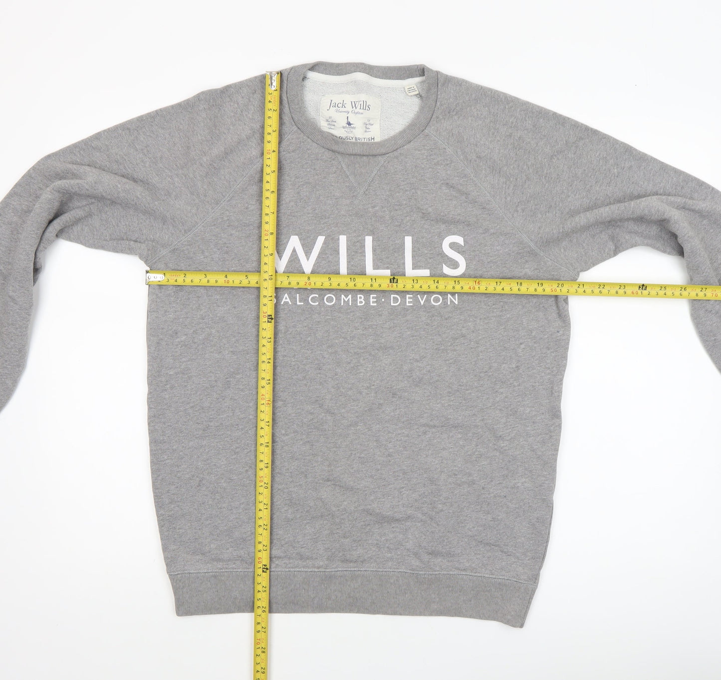 Mens UK Size M Jack Wills Grey Pullover Sweatshirt