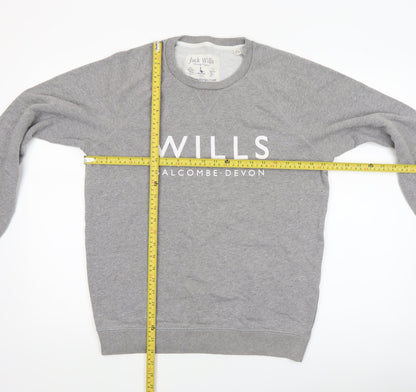 Mens UK Size M Jack Wills Grey Pullover Sweatshirt
