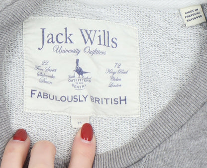 Mens UK Size M Jack Wills Grey Pullover Sweatshirt