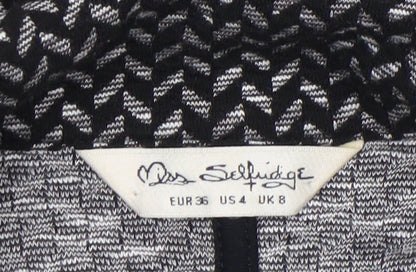 Womens UK Size 8 Miss Selfridge Black Basic Jacket