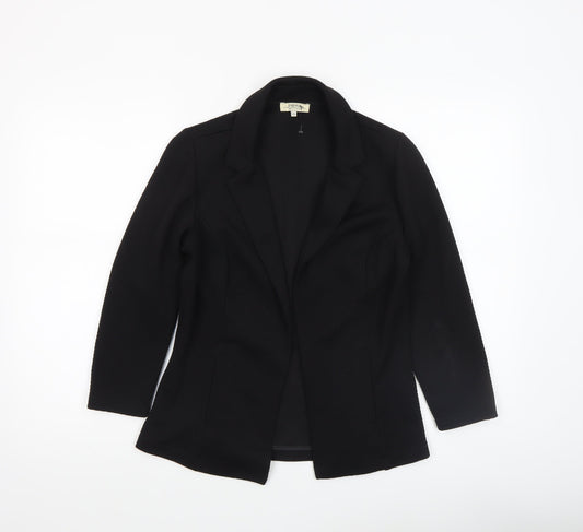Womens UK Size 10 Papaya Regular Black Blazer