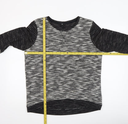 Womens UK Size 12 H&M Black Basic T-Shirt