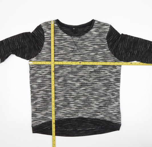 Womens UK Size 12 H&M Black Basic T-Shirt