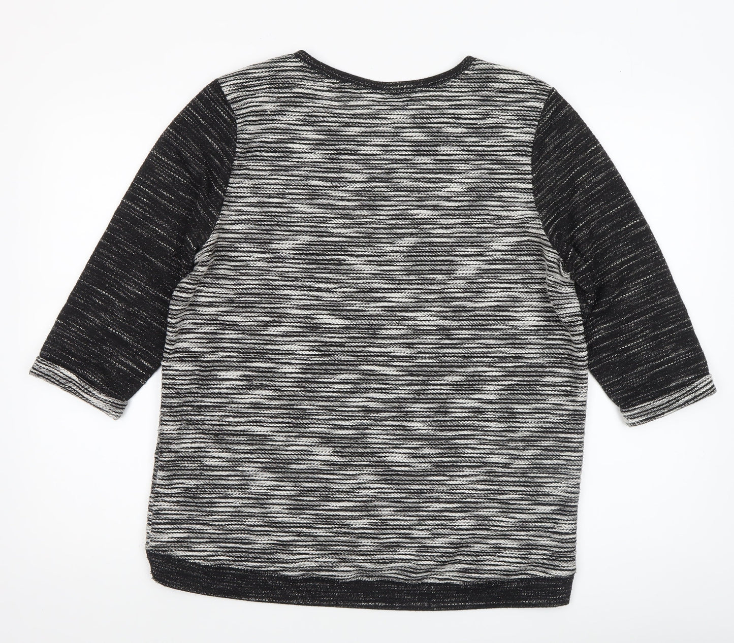 Womens UK Size 12 H&M Black Basic T-Shirt