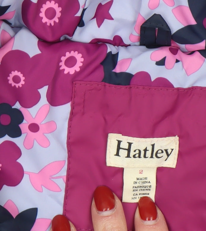 Girls UK Size 2 Years Hatley Blue Puffer Jacket