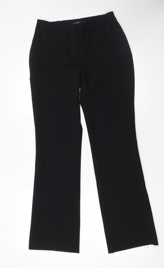Womens UK Size 8 Dunnes Regular Fit Dress Pants Black Trousers