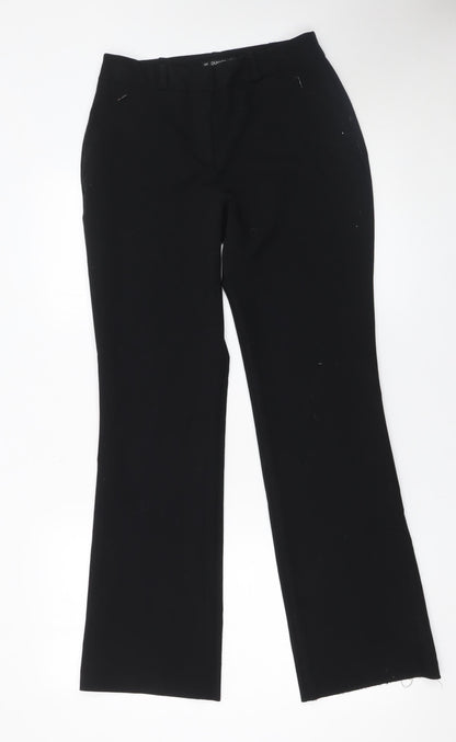 Womens UK Size 8 Dunnes Regular Fit Dress Pants Black Trousers