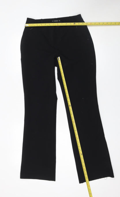 Womens UK Size 8 Dunnes Regular Fit Dress Pants Black Trousers