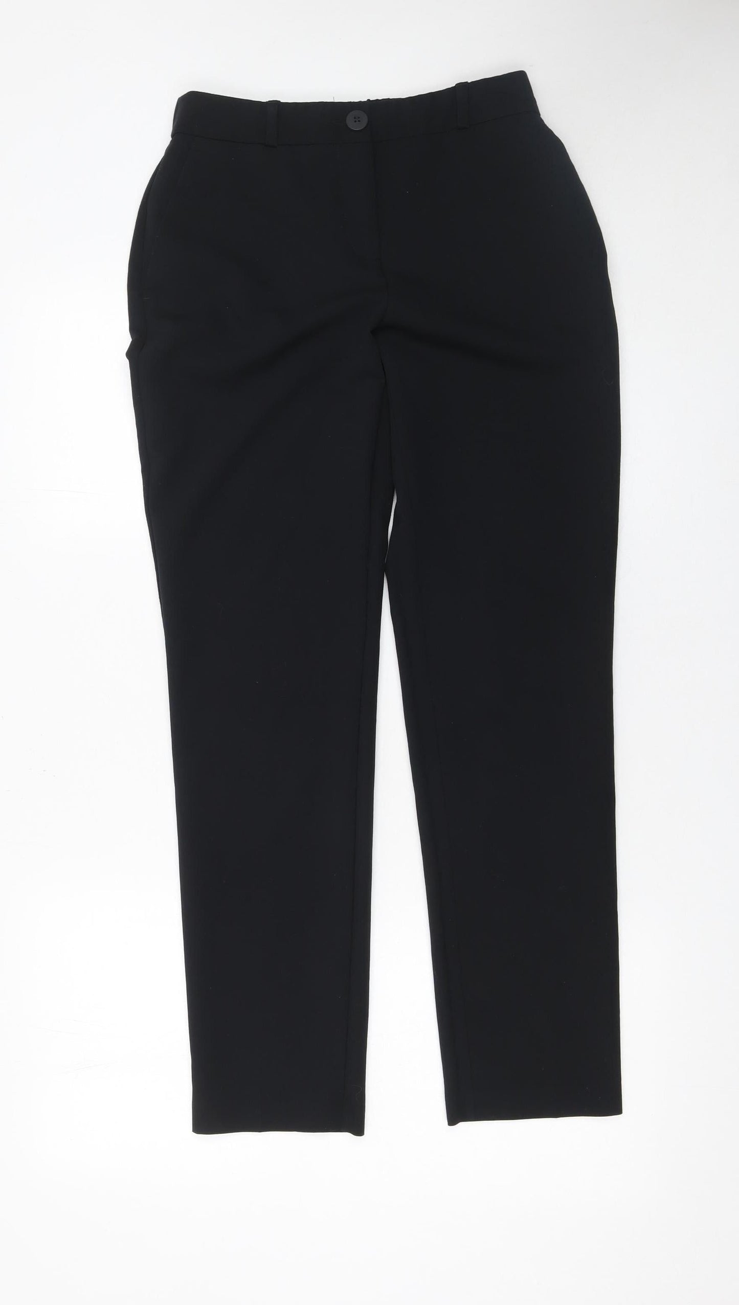 Womens UK Size 8 Dunnes Regular Fit Business Casual Workwear Black Trousers