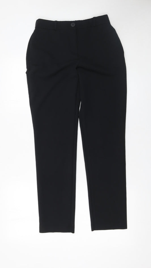 Womens UK Size 8 Dunnes Regular Fit Business Casual Workwear Black Trousers