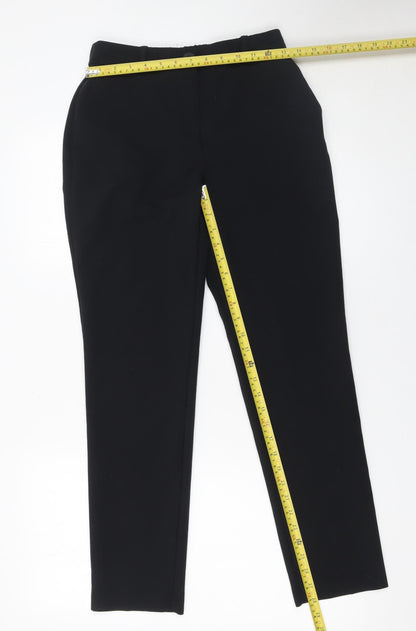 Womens UK Size 8 Dunnes Regular Fit Business Casual Workwear Black Trousers