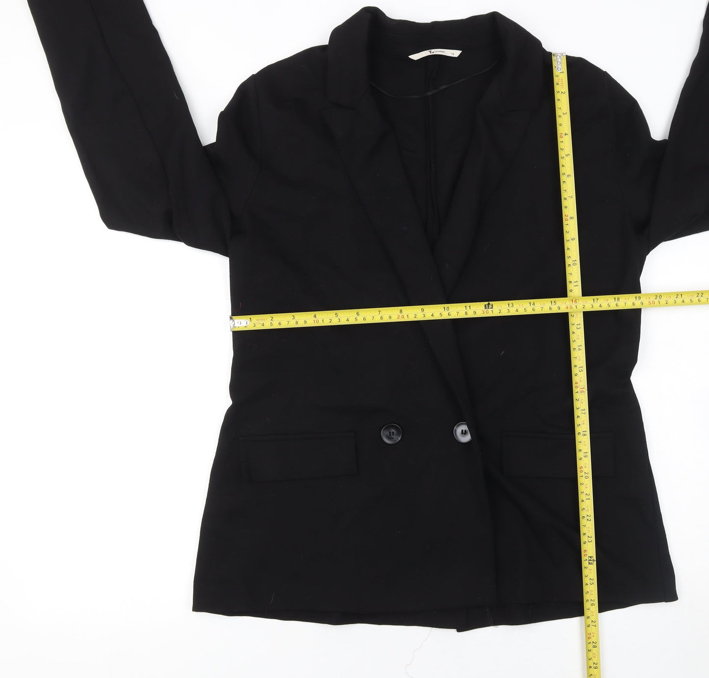 Womens UK Size 12 TU Regular Black Blazer