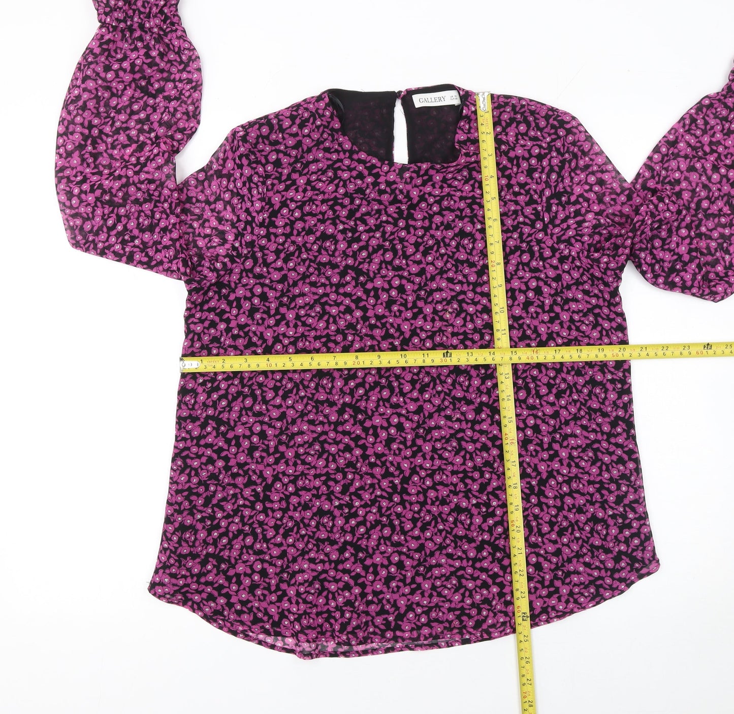 Womens UK Size 10 Gallery Pink Tunic Blouse