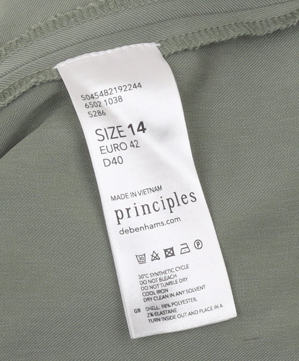 Womens UK Size 14 Principles Green Basic Jacket