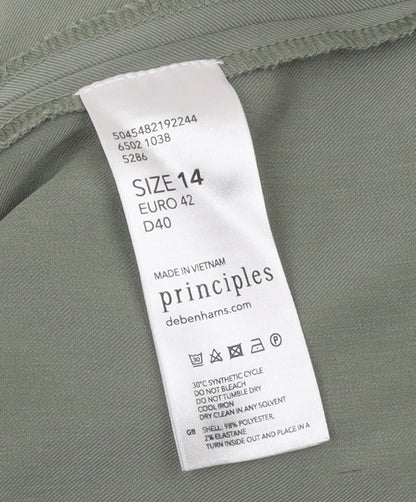 Womens UK Size 14 Principles Green Basic Jacket