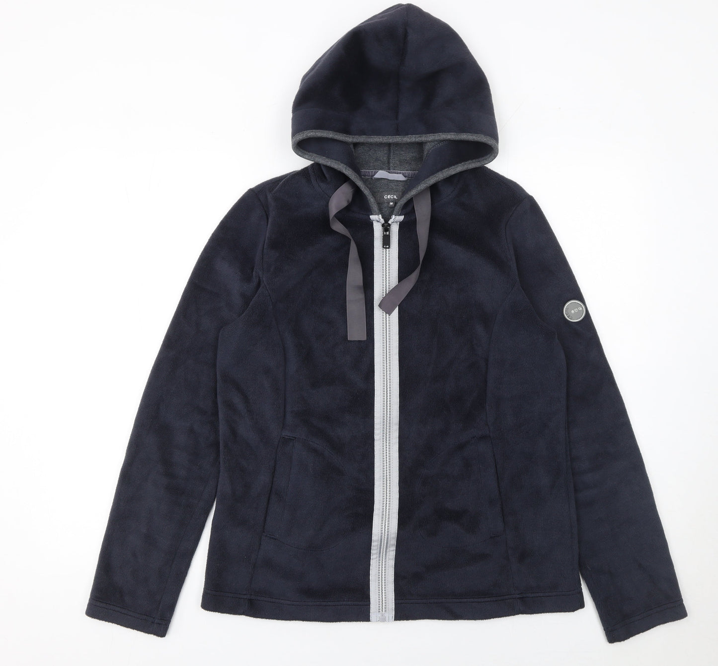Womens UK Size M Cecil Blue Full Zip Hoodie