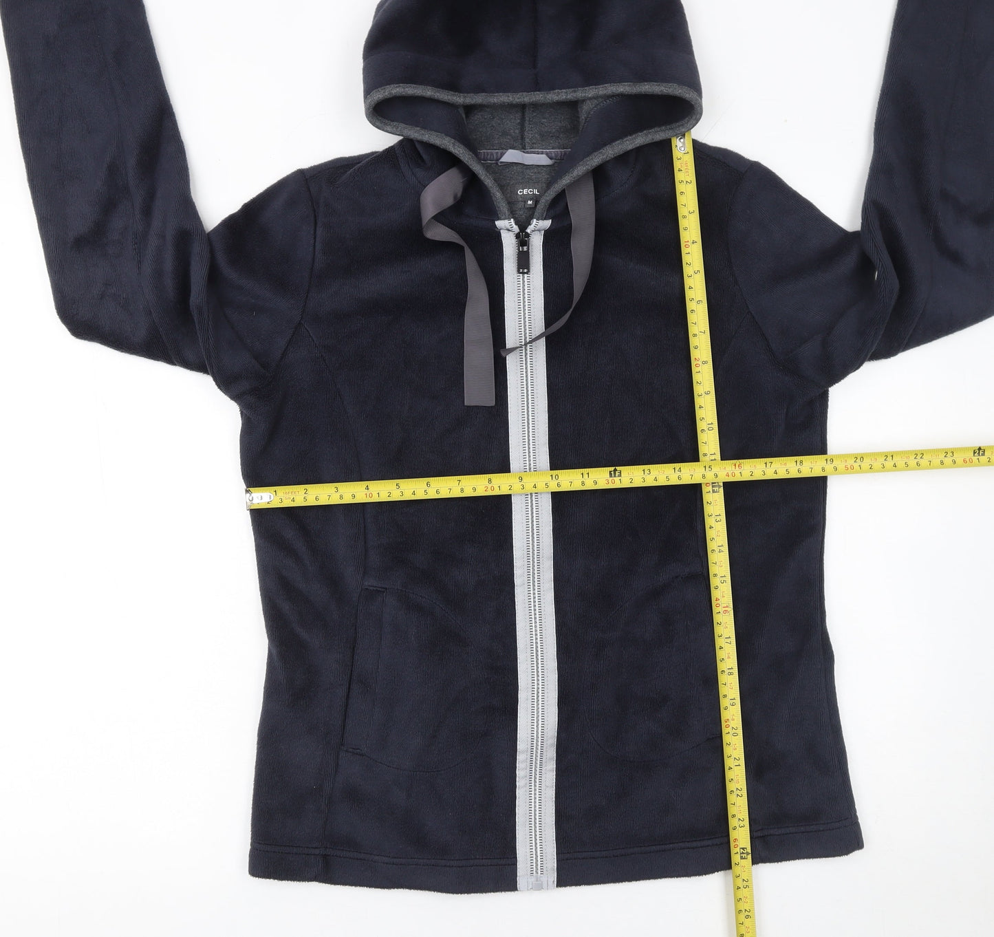 Womens UK Size M Cecil Blue Full Zip Hoodie