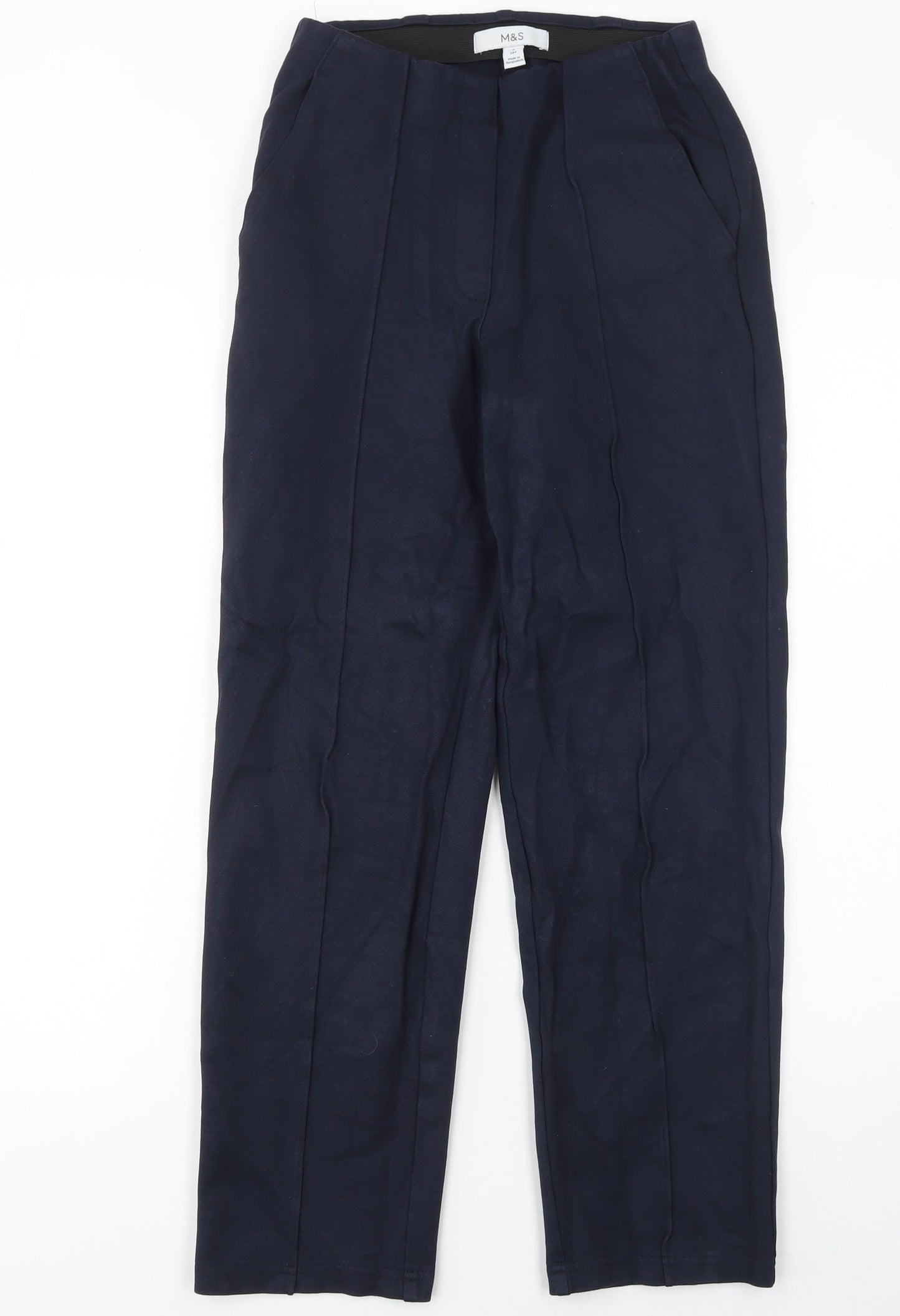 Womens UK Size 6 Marks and Spencer Slim Fit Business Casual Workwear Blue Trouse