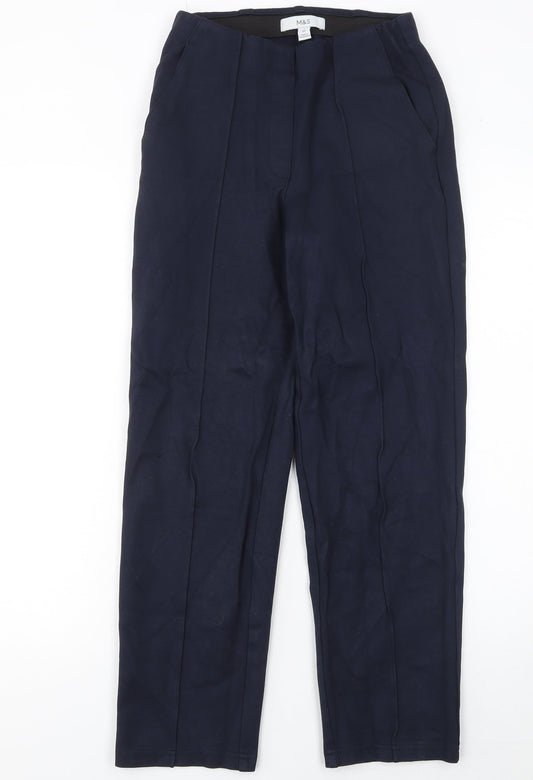 Womens UK Size 6 Marks and Spencer Slim Fit Business Casual Workwear Blue Trouse
