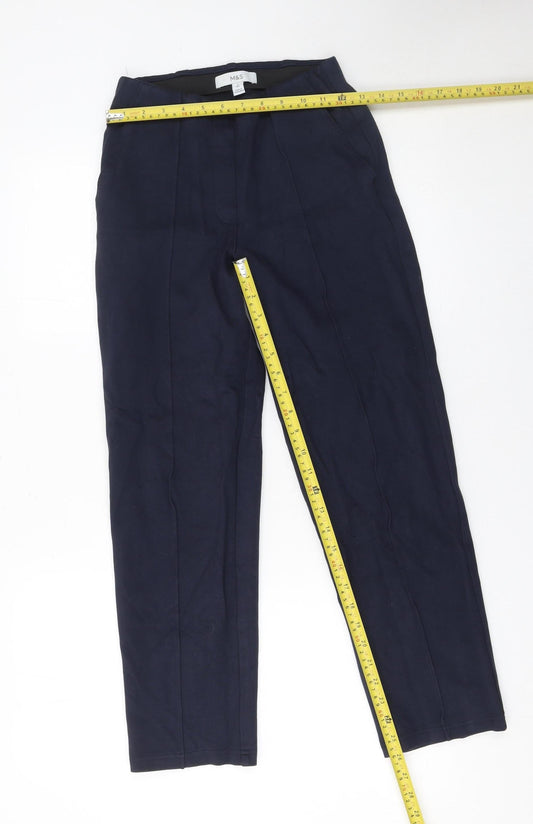 Womens UK Size 6 Marks and Spencer Slim Fit Business Casual Workwear Blue Trouse