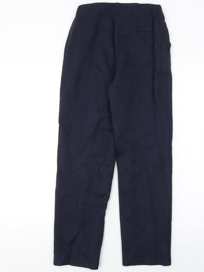 Womens UK Size 6 Marks and Spencer Slim Fit Business Casual Workwear Blue Trouse