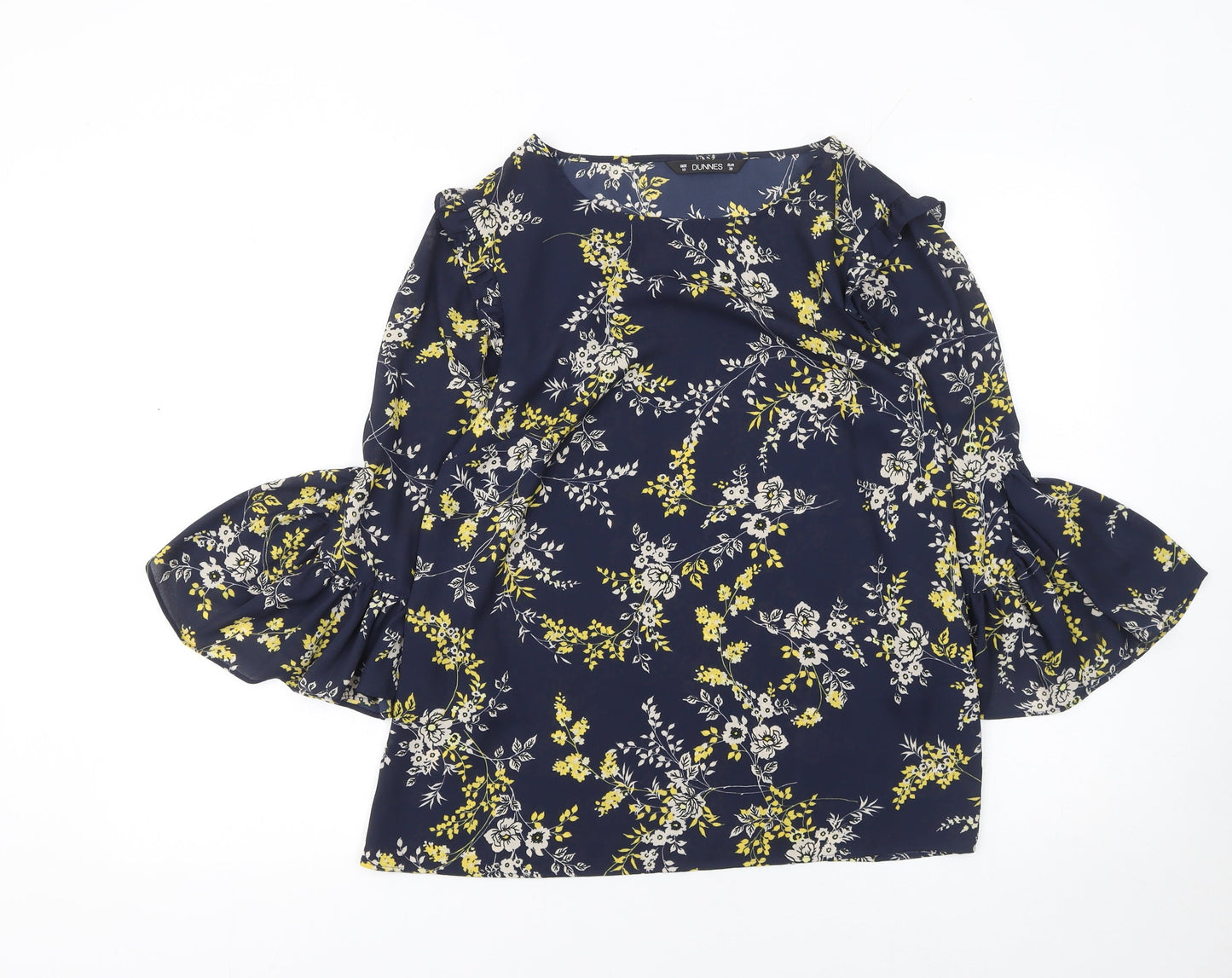 Womens UK Size 10 Dunnes Blue Tunic Blouse
