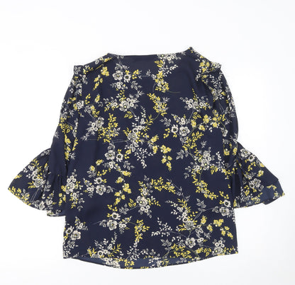 Womens UK Size 10 Dunnes Blue Tunic Blouse