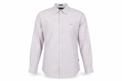 Guess Mens White Slim Fit Geometric Long Sleeve Button Up Shirt Size L