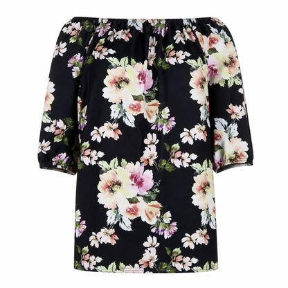 Womens UK Size 16 Boohoo Black Tunic Blouse