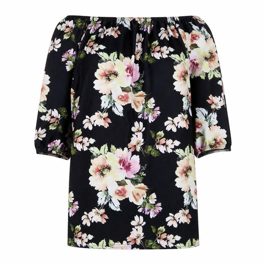 Womens UK Size 16 Boohoo Black Tunic Blouse