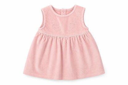 Dunnes Stores Girls Pink Corduroy Sleeveless A-Line Dress 6-9 Months