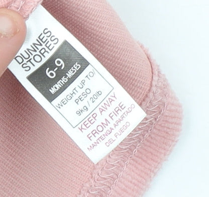 Dunnes Stores Girls Pink Corduroy Sleeveless A-Line Dress 6-9 Months