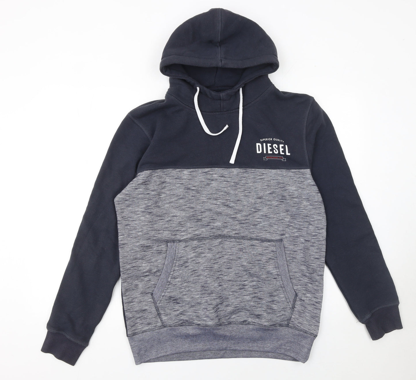 Mens UK Size L Diesel Grey Pullover Hoodie