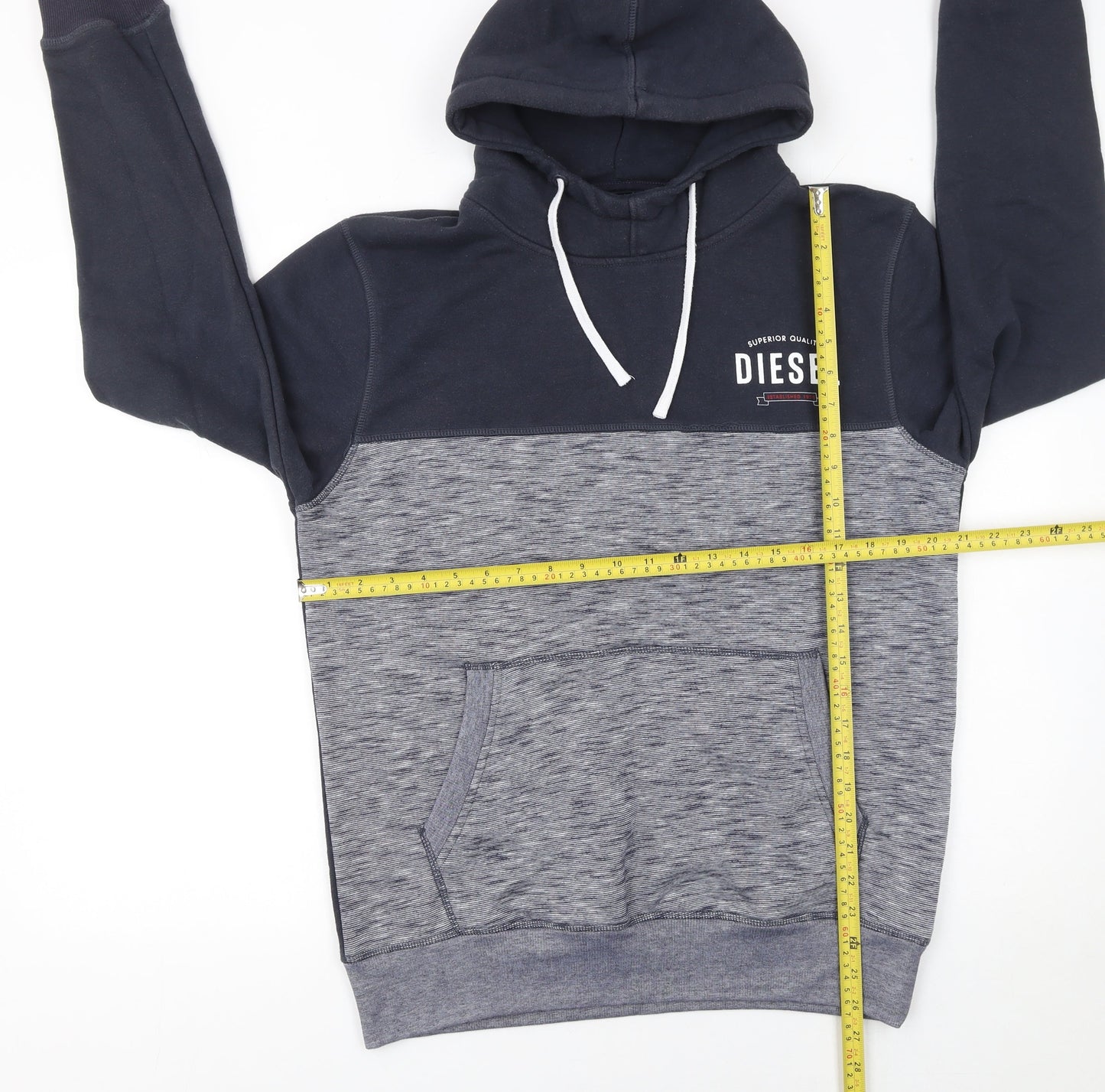 Mens UK Size L Diesel Grey Pullover Hoodie