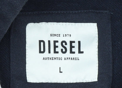 Mens UK Size L Diesel Grey Pullover Hoodie